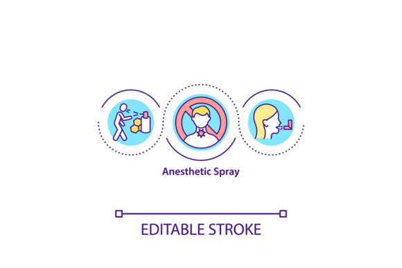 Anaesthetic Spray Concept Icon: Graphics and Icons for Editorial Use