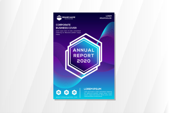 Annual Report Background Blue Line Graphics