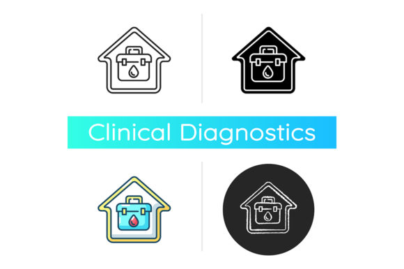 At Home Blood Test Icon: Graphics and Icons for Health Marketing
