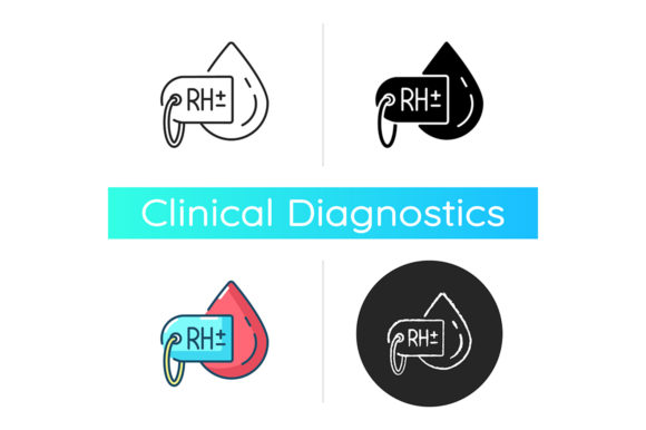Blood Group Test Icon: Graphics and Icons for Medical Design