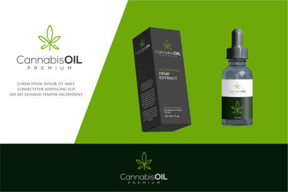 Cbd Oil Cannabis Logo Template Vector Graphics