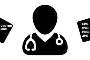 Doctor Icon Vector for Medical Graphics and Icons