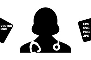 First Aid Icon Vector Female Doctor Graphics