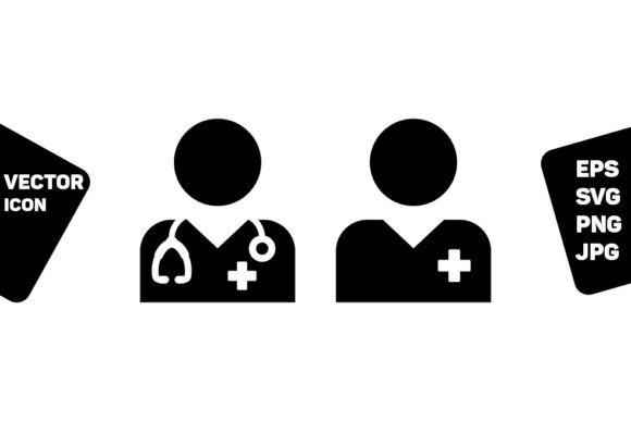 Health Care Icon Vector Male Doctor Sign Graphics
