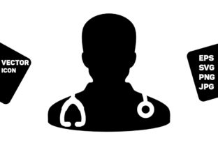 Healthcare Icon Vector Doctor Avatar Graphics