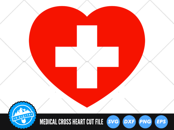 Heart Medical Cross SVG Nurse SVG