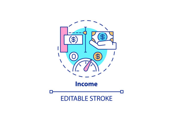 Income Concept Icon Graphics and Icons