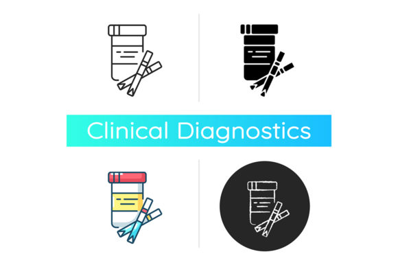 Lab Test Strips Icon: Graphics and Icons for Editorial Design