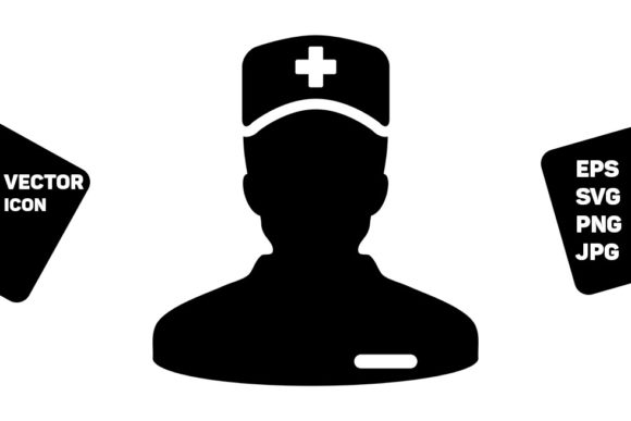 Nursing Icon Vector Male Person Profile Graphics