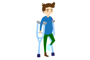 Person on Crutches Crafts Medical