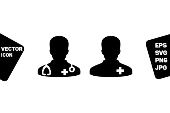 Physician Icon Vector for Graphics and Icons