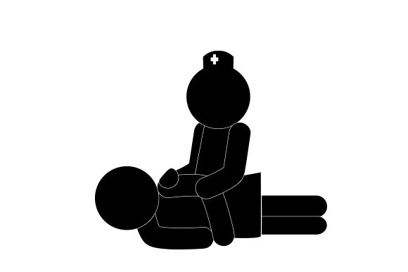 Pregnant Woman Laying on Side with Nurse Crafts Baby