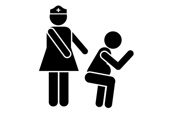 Pregnant Woman Squatting with Nurse