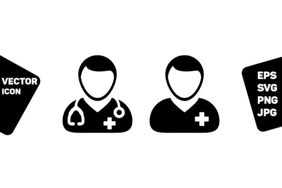 Therapy Icon Vector Male Doctor Patient