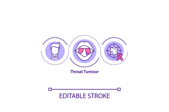 Throat Tumour Concept Icon: Graphics and Icons for Medical Content