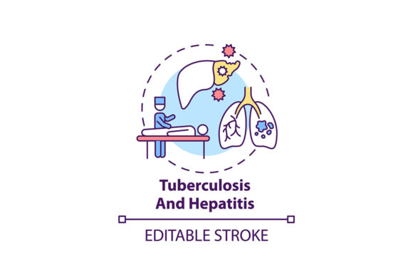 Tuberculosis and Hepatitis Concept Icon