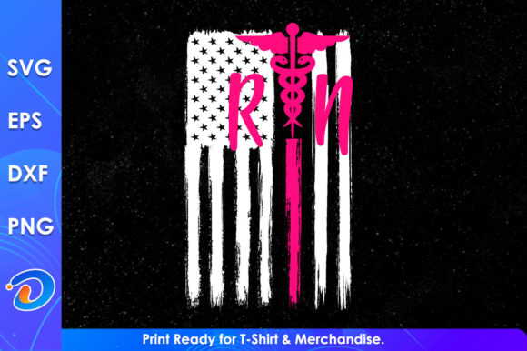 USA Flag Rn Registered Nurse Svg Files: Graphics and Crafts for Digital Publishing