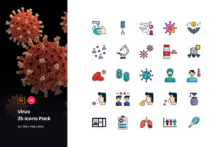 Virus Transmission Icons Pack: Graphics and Icons for Health Campaigns